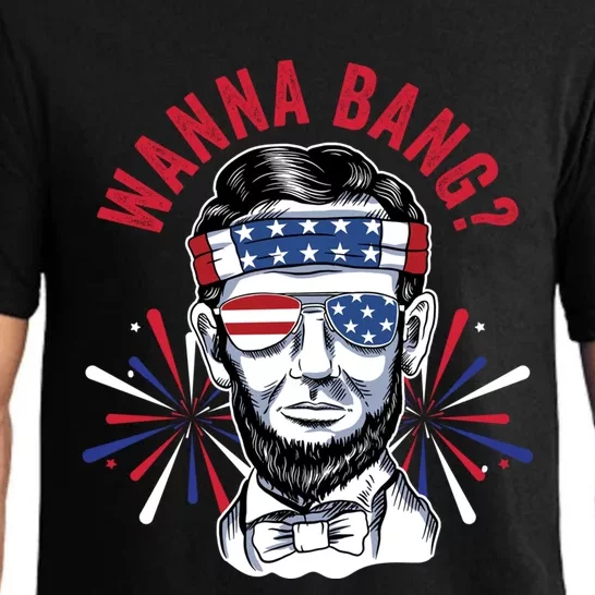 Wanna Bang? Fireworks Director Lincoln Gift Pajama Set