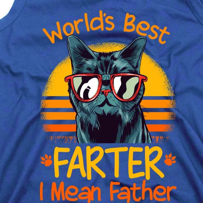 Worlds Best Farter I Mean Father Best Cat Dad Ever Tank Top