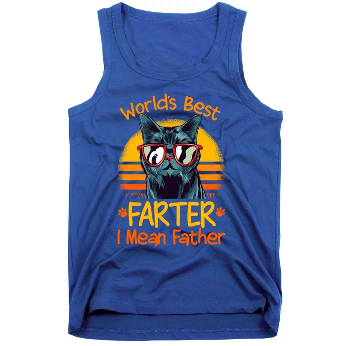 Worlds Best Farter I Mean Father Best Cat Dad Ever Tank Top