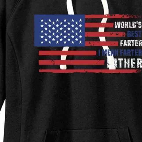 World's Best Farter I Mean Father Funny Gift For Dad T Women's Fleece Hoodie