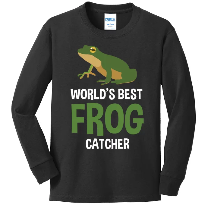 World's Best Frog Catcher Gift Frog Hunter Kids Long Sleeve Shirt