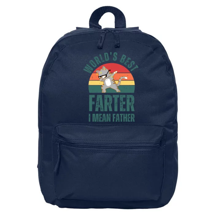 World’s Best Farter I Mean Father Vintage 16 in Basic Backpack