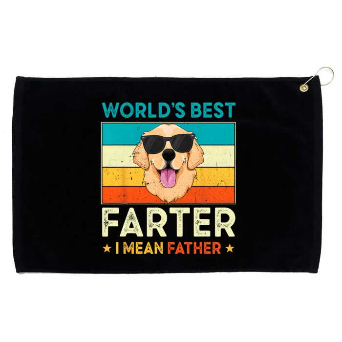 Worlds Best Farter I Mean Father Best Dad Ever Cool Dog Dad Gift Grommeted Golf Towel