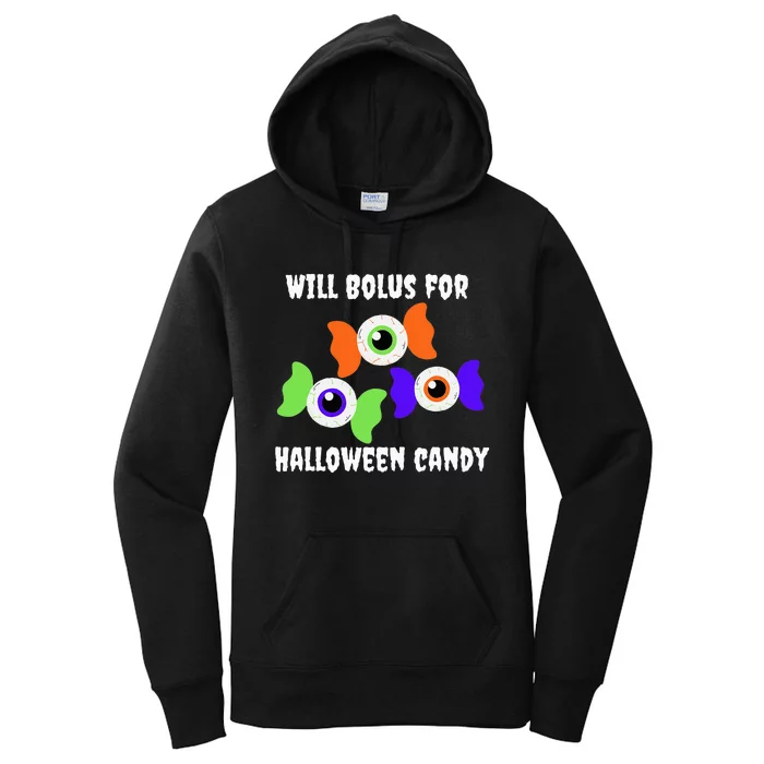 Will Bolus for Halloween Candy Type 1 Diabetes Women's Pullover Hoodie