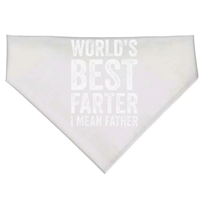 Worlds Best Farter I Mean Father Funny Fathers Day Top USA-Made Doggie Bandana