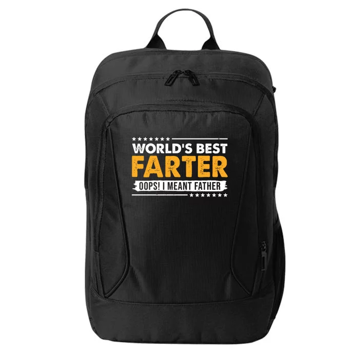 Worlds Best Farter Oops I Meant Father Funny City Backpack