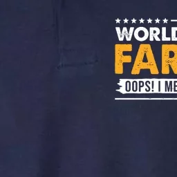 Worlds Best Farter Oops I Meant Father Funny Softstyle Adult Sport Polo