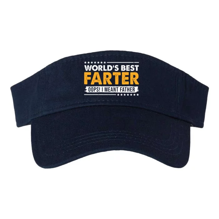 Worlds Best Farter Oops I Meant Father Funny Valucap Bio-Washed Visor