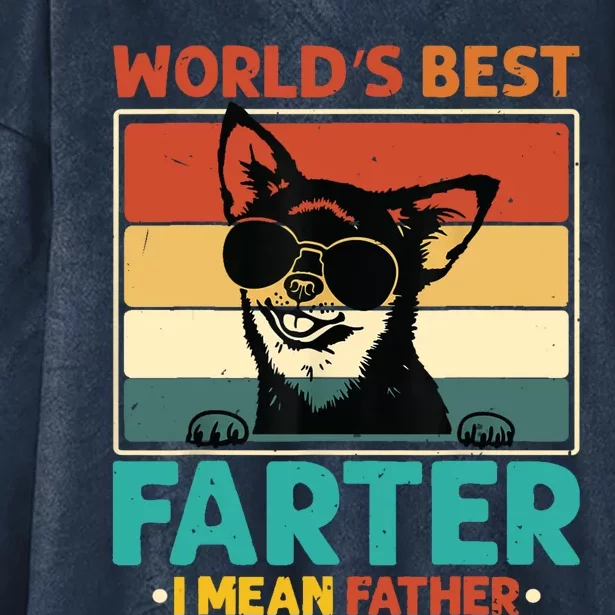 Worlds Best Farter I Mean Father Best Dad Ever Cool Dog Hooded Wearable Blanket