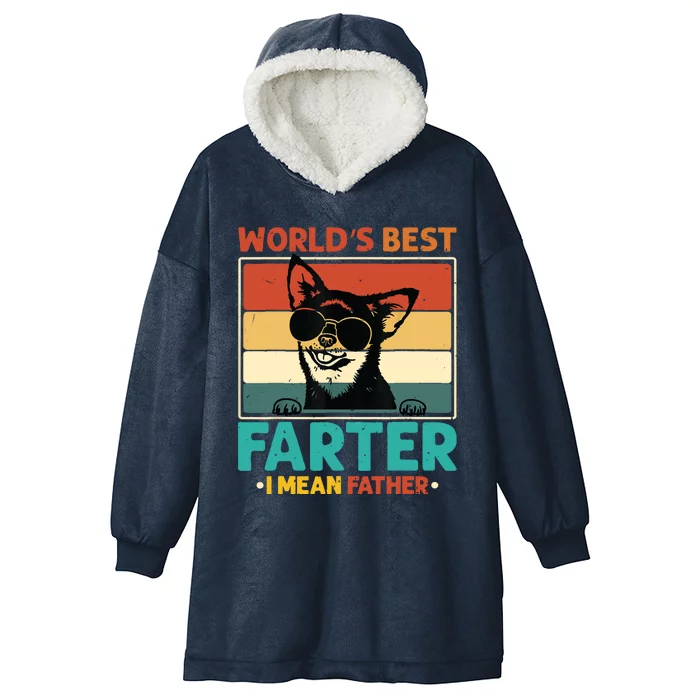 Worlds Best Farter I Mean Father Best Dad Ever Cool Dog Hooded Wearable Blanket