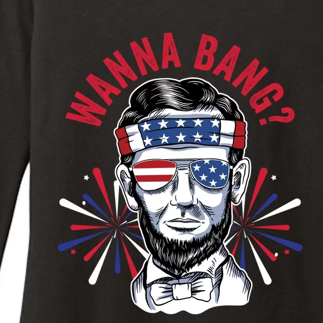 Wanna Bang? Fireworks Director Lincoln Gift Womens CVC Long Sleeve Shirt