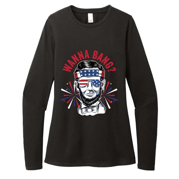 Wanna Bang? Fireworks Director Lincoln Gift Womens CVC Long Sleeve Shirt