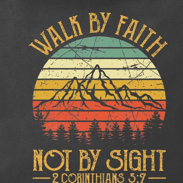 Walk By Faith Not By Sight Bible Verse Gift Christian Zip Tote Bag