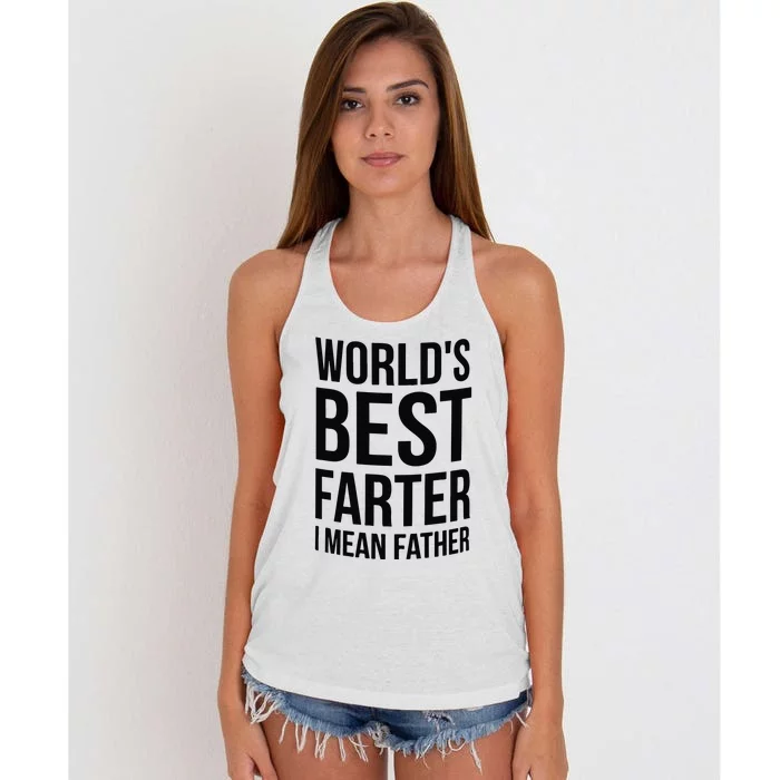 Worlds Best Father Women's Knotted Racerback Tank