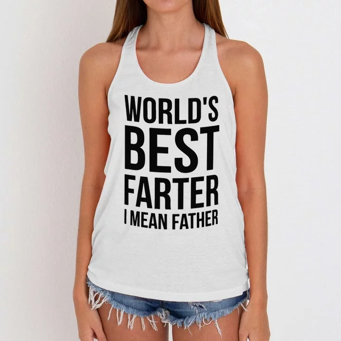 Worlds Best Father Women's Knotted Racerback Tank