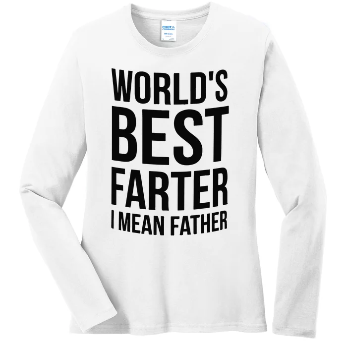 Worlds Best Father Ladies Long Sleeve Shirt