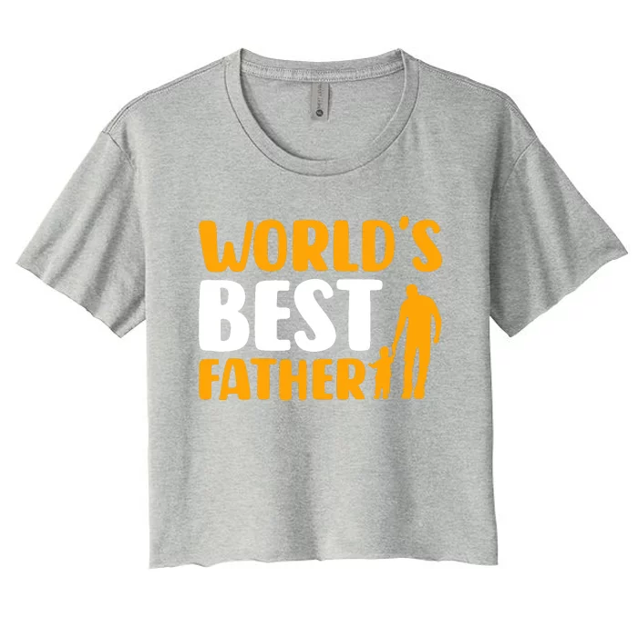 WorldS Best Father Women's Crop Top Tee