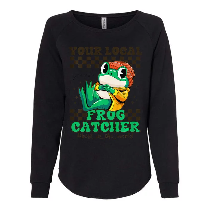 WorldS Best Frogcatcher Funny Frog Hunter Womens California Wash Sweatshirt