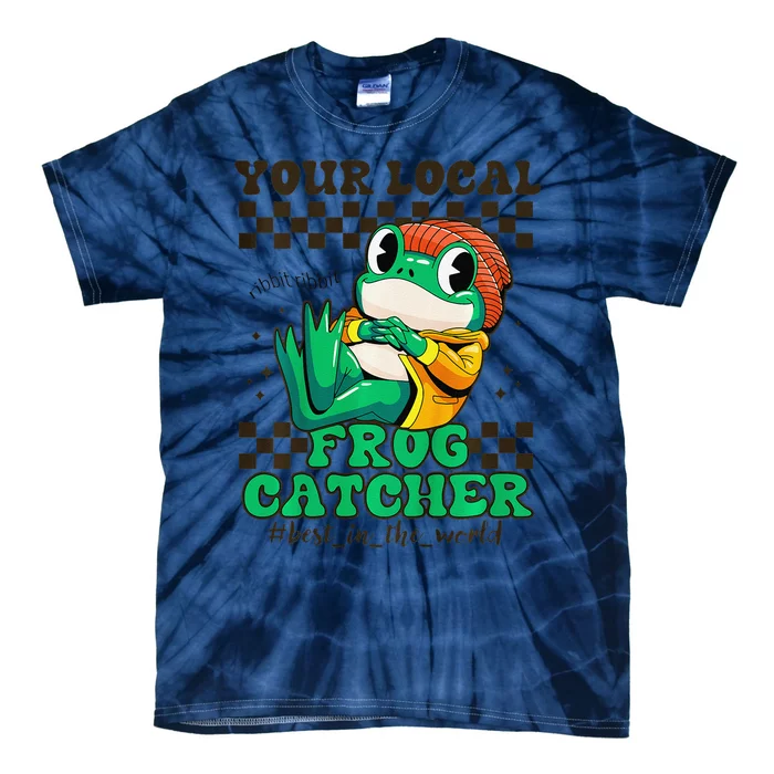 WorldS Best Frogcatcher Funny Frog Hunter Tie-Dye T-Shirt