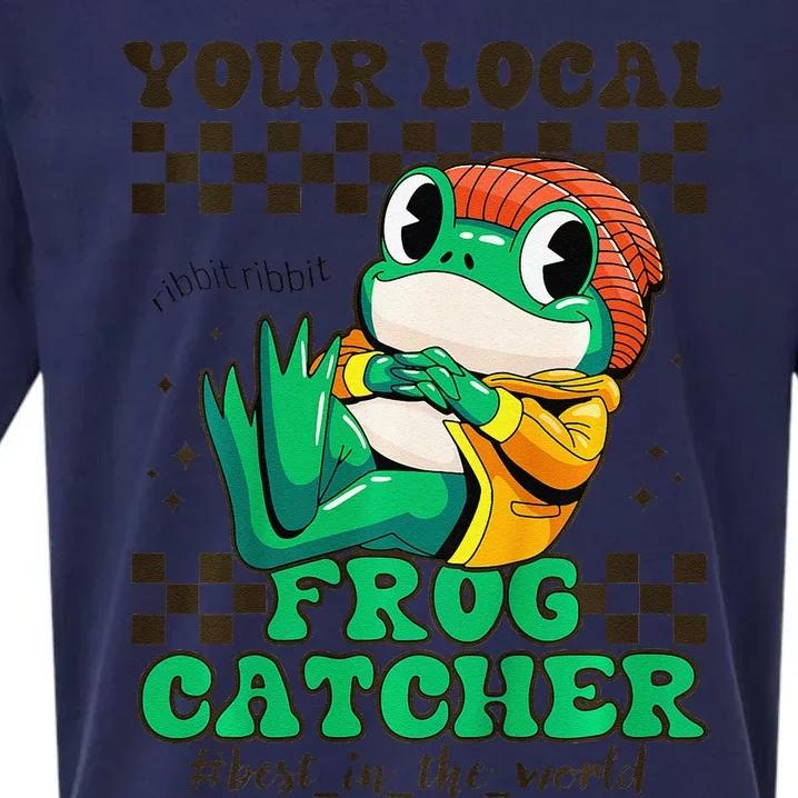 WorldS Best Frogcatcher Funny Frog Hunter Sueded Cloud Jersey T-Shirt