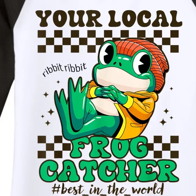 Worlds Best Frog Catcher For Funny Frogs Women's Tri-Blend 3/4-Sleeve Raglan Shirt