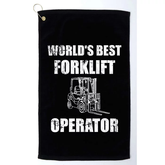 Worlds Best Forklift Operator. Forklift Certified Platinum Collection Golf Towel