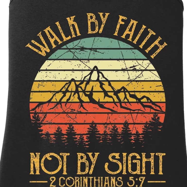 Walk By Faith Not By Sight Bible Verse Gift Christian Ladies Essential Tank