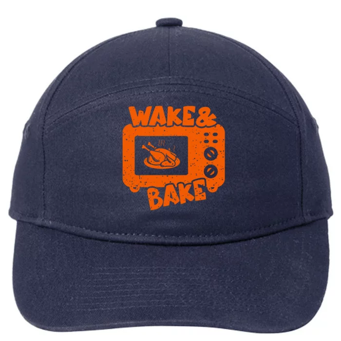 Wake & Bake Feast Meal Dinner Chef 7-Panel Snapback Hat