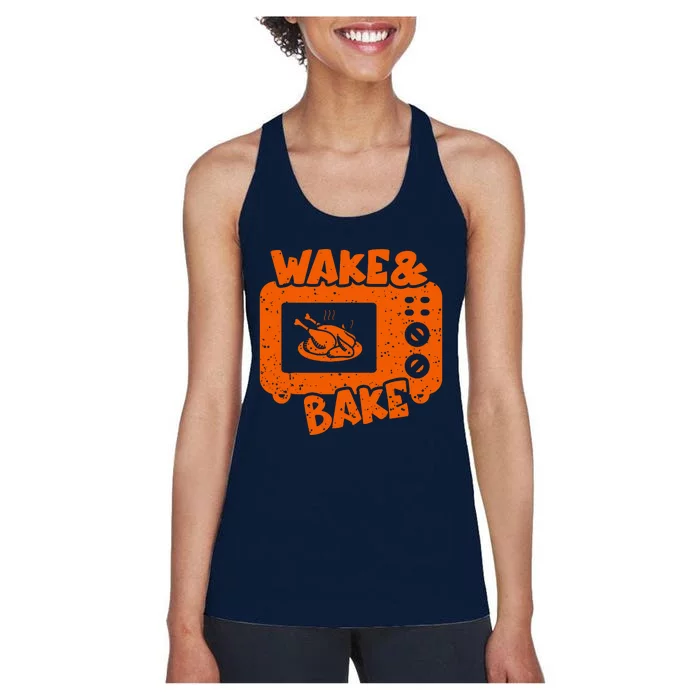 Wake & Bake Feast Meal Dinner Chef Women's Racerback Tank