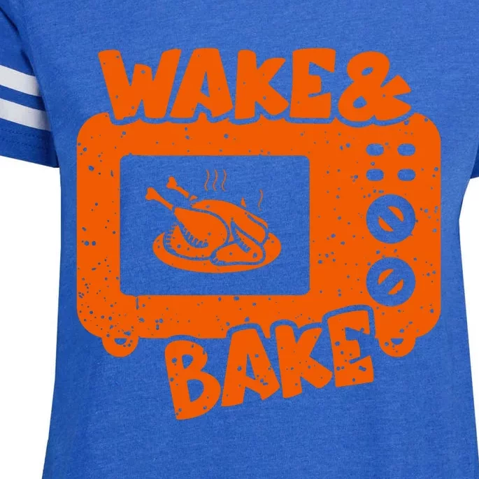 Wake & Bake Feast Meal Dinner Chef Enza Ladies Jersey Football T-Shirt