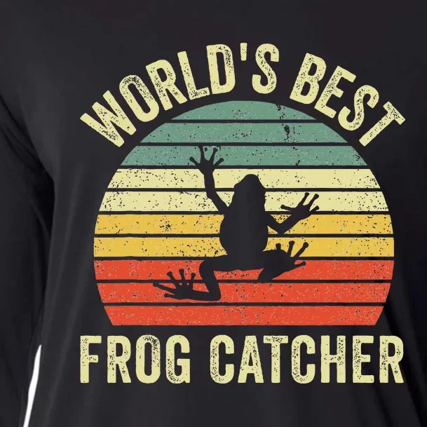 WorldS Best Frog Catcher Frog Hunter Cooling Performance Long Sleeve Crew