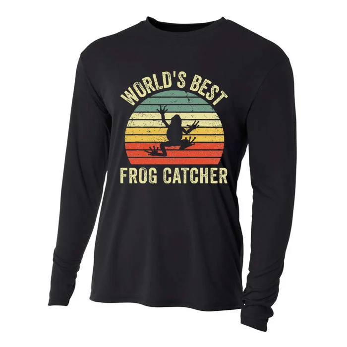 WorldS Best Frog Catcher Frog Hunter Cooling Performance Long Sleeve Crew