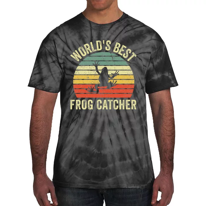 WorldS Best Frog Catcher Frog Hunter Tie-Dye T-Shirt