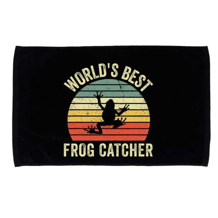 WorldS Best Frog Catcher Frog Hunter Microfiber Hand Towel