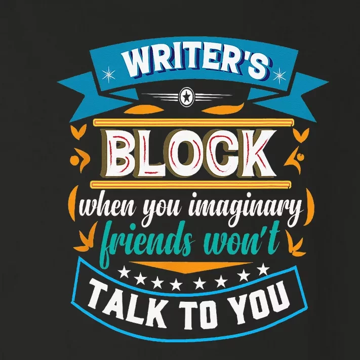 Writer's Block Funny Gift for Authors Poets Playwrights Toddler Long Sleeve Shirt