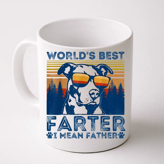 Worlds Best Farter I Mean Father Best Dad Ever Cool Dog Front & Back Coffee Mug