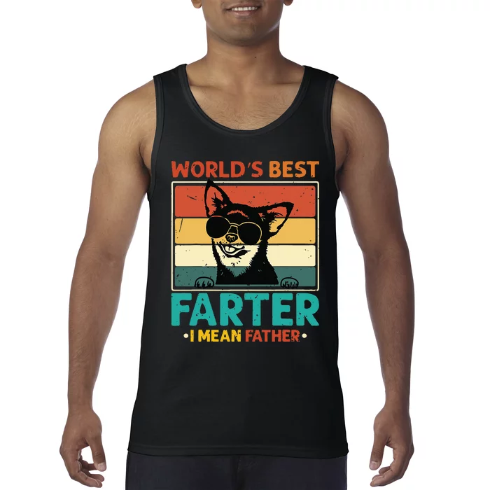 Worlds Best Farter I Mean Father Best Dad Ever Cool Dog Tank Top