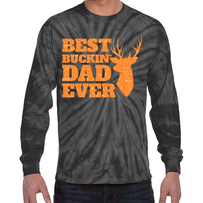 Whitetail Buck Funny Deer Hunting Seasons Best Dad Ever Tie-Dye Long Sleeve Shirt