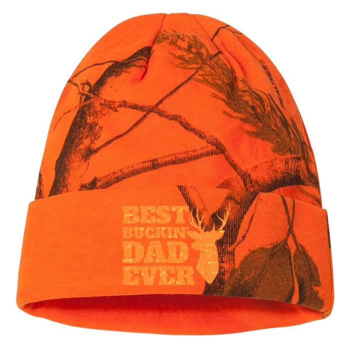 Whitetail Buck Funny Deer Hunting Seasons Best Dad Ever Kati - 12in Camo Beanie