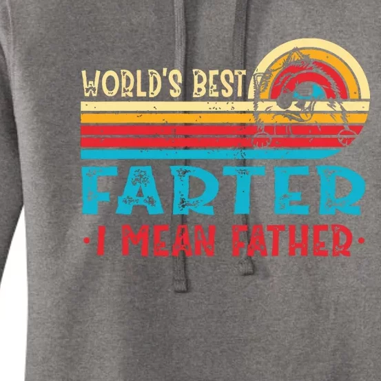 Worlds Best Farter I Mean Father Pomeranian Dad Fathers Women's Pullover Hoodie