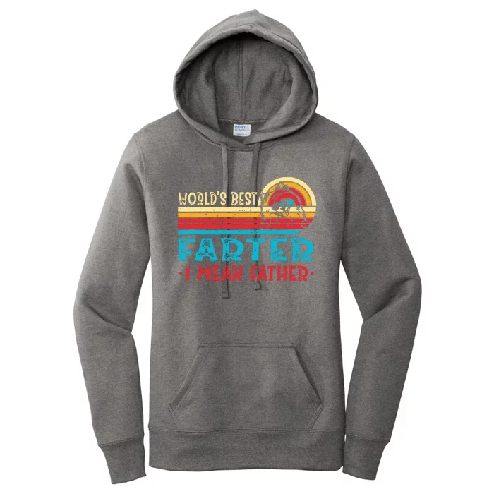 Worlds Best Farter I Mean Father Pomeranian Dad Fathers Women's Pullover Hoodie