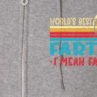 Worlds Best Farter I Mean Father Pomeranian Dad Fathers Full Zip Hoodie