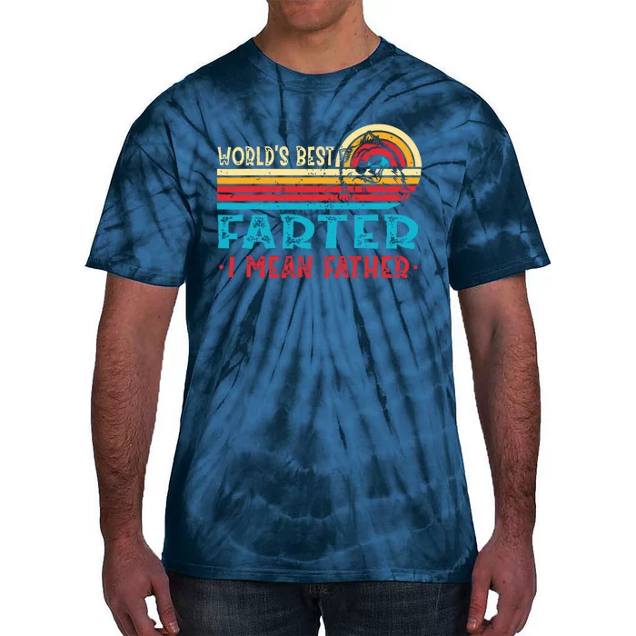 Worlds Best Farter I Mean Father Pomeranian Dad Fathers Tie-Dye T-Shirt