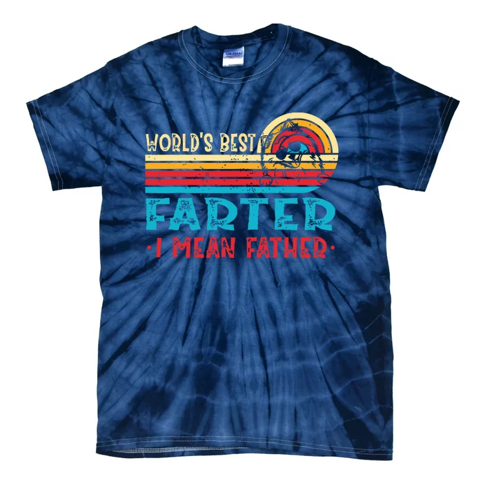 Worlds Best Farter I Mean Father Pomeranian Dad Fathers Tie-Dye T-Shirt