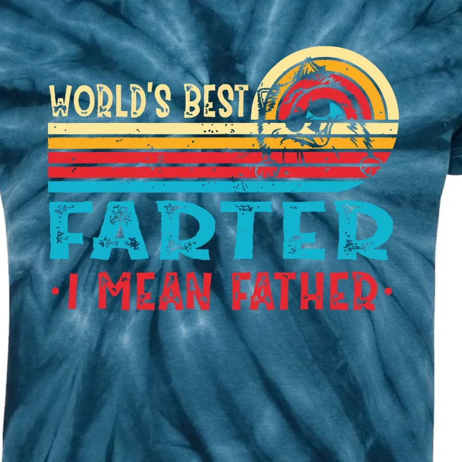 Worlds Best Farter I Mean Father Pomeranian Dad Fathers Kids Tie-Dye T-Shirt