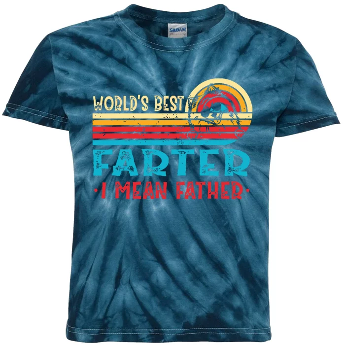 Worlds Best Farter I Mean Father Pomeranian Dad Fathers Kids Tie-Dye T-Shirt