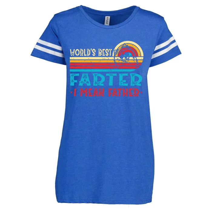 Worlds Best Farter I Mean Father Pomeranian Dad Fathers Enza Ladies Jersey Football T-Shirt