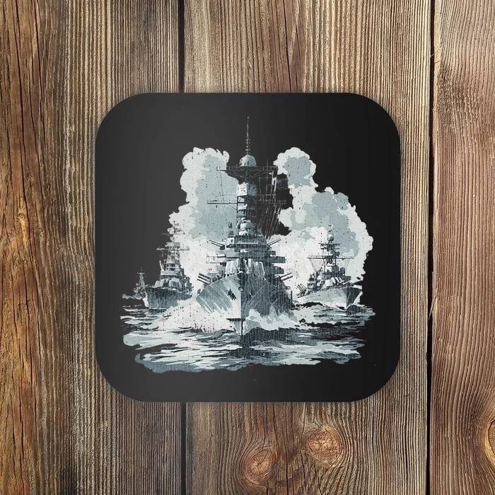 Warship Battleship Formation Naval Warfare Coaster