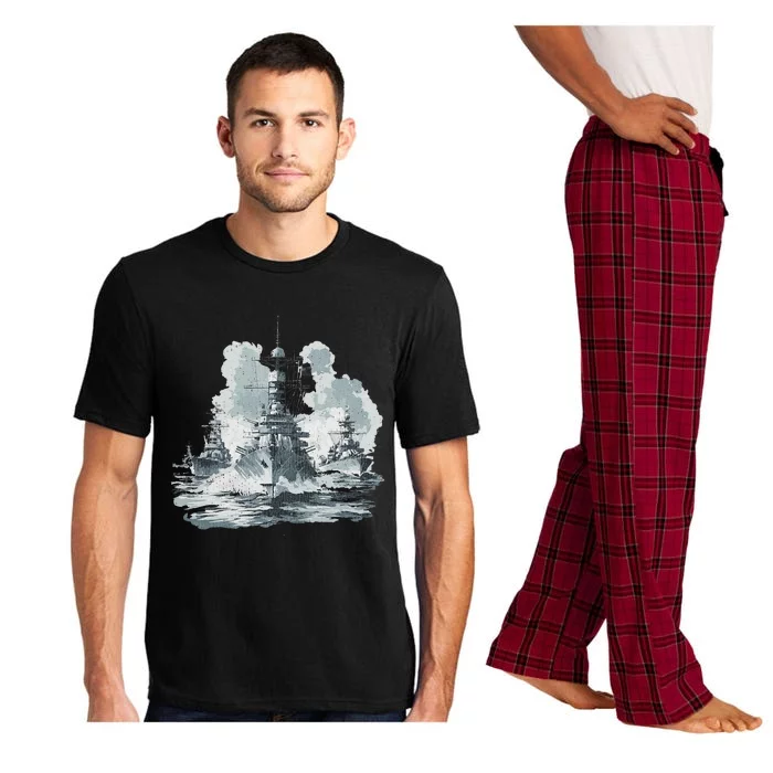 Warship Battleship Formation Naval Warfare Pajama Set