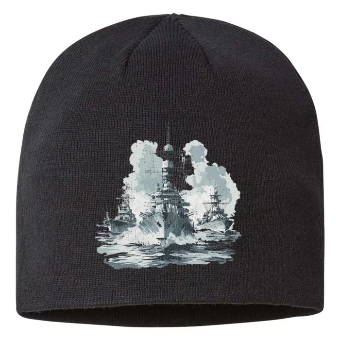 Warship Battleship Formation Naval Warfare 8 1/2in Sustainable Knit Beanie